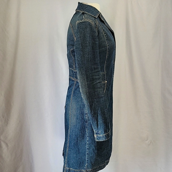 AG Adriano Goldschmied Long Denim Blazer Size Medium - Picture 6 of 13